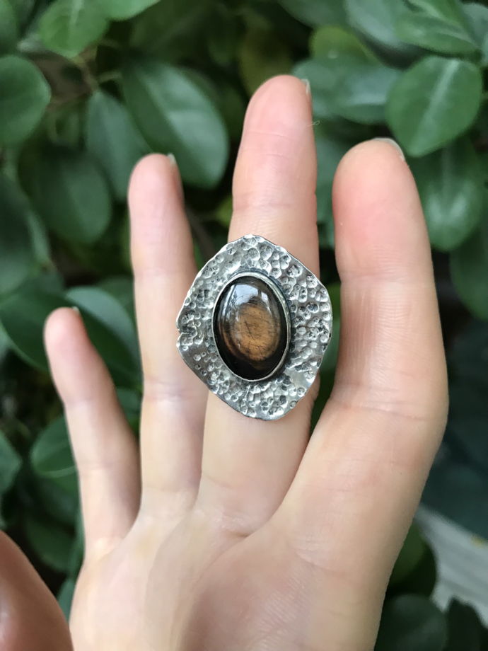 Серебряное Кольцо с Лабрадором