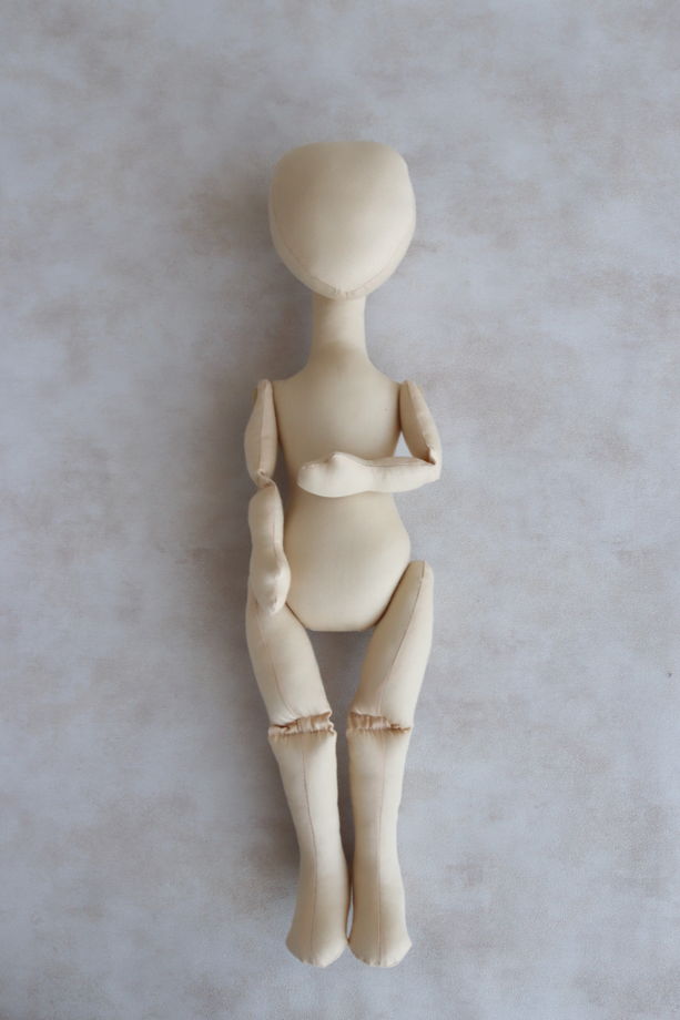 Августина, 45 см. Заготовка интерьерной куклы из текстиля для хобби, творчества, рукоделия