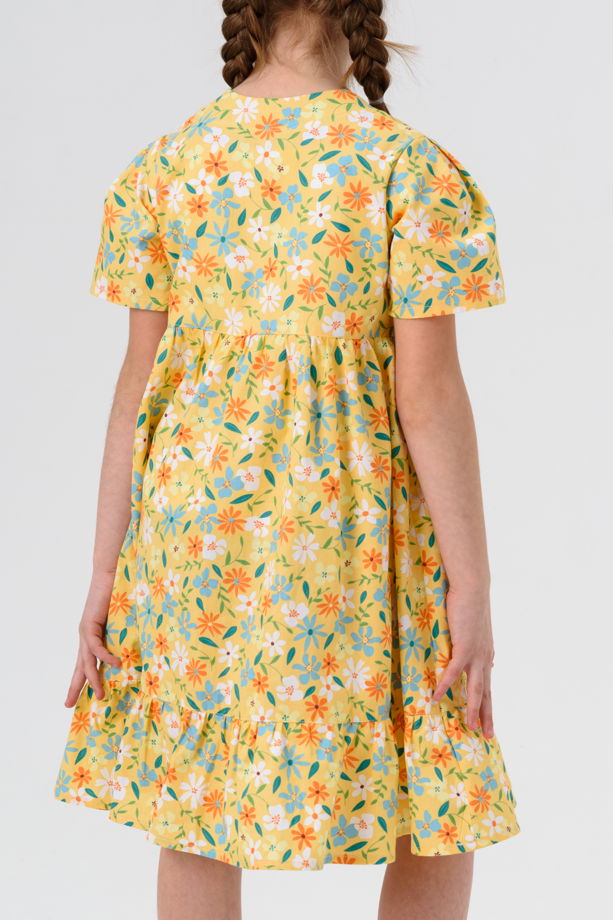 Платье для девочки из хлопка Солнечное лето