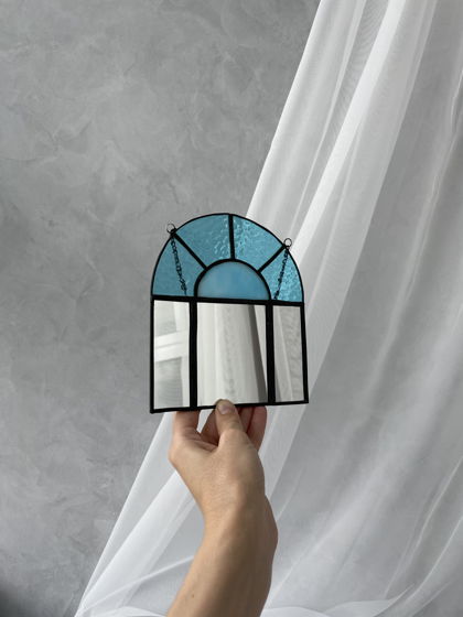 Витражное зеркало "Арочное окно"