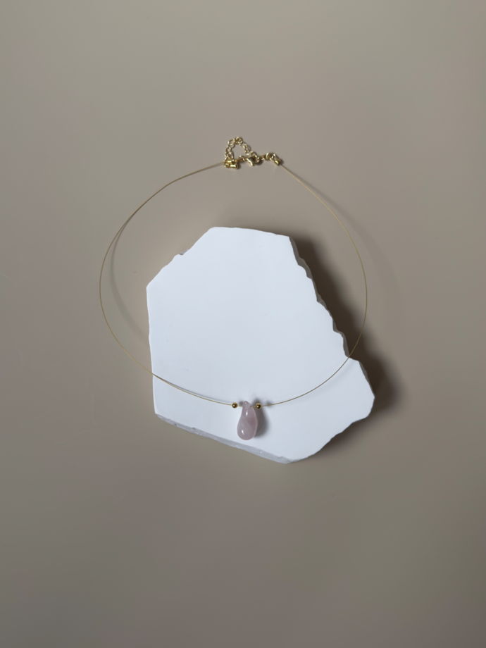 чокер [ pink ] с розовым кварцем