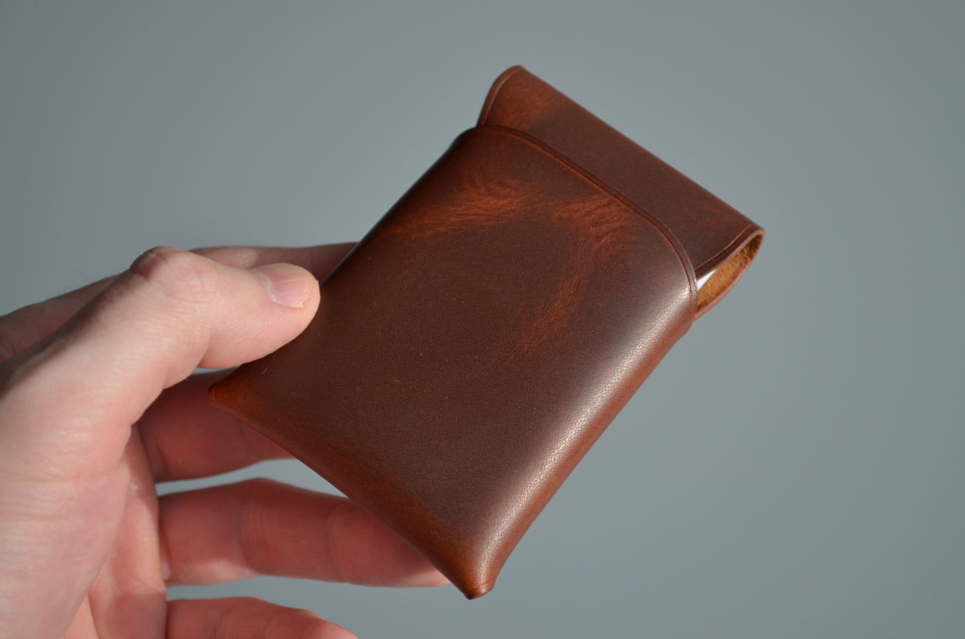 Картхолдер ручной работы из натуральной кожи Wax Cognac