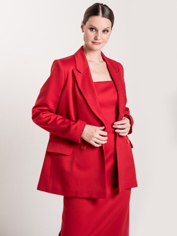 Двубортный прямой жакет