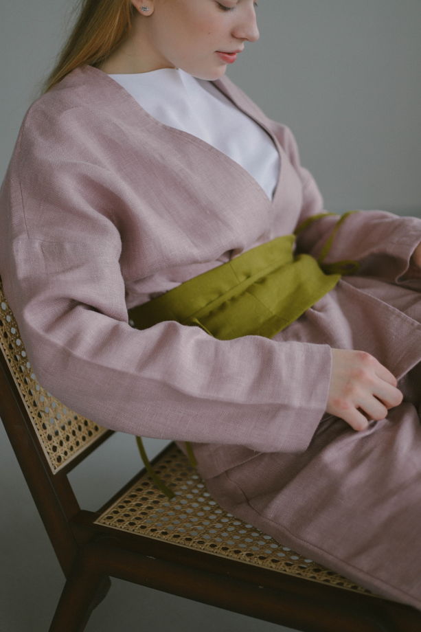 Жакет - кимоно из костюмного льна без подклада
