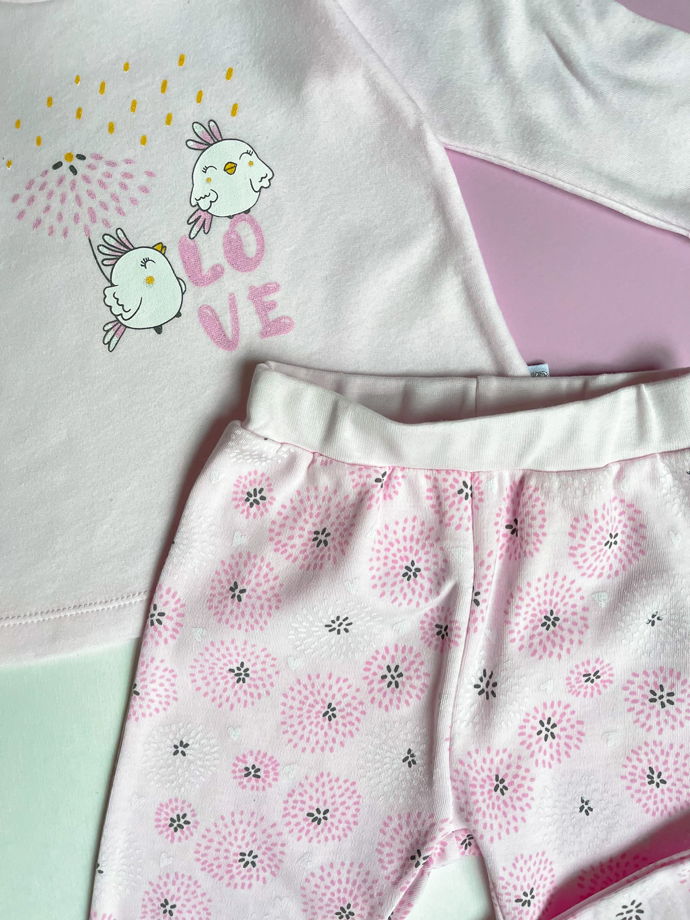 Пижама для девочек розовая всесезон