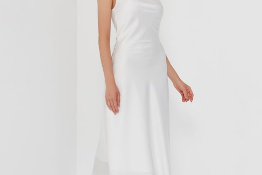 Платье шелковое Monica молочное