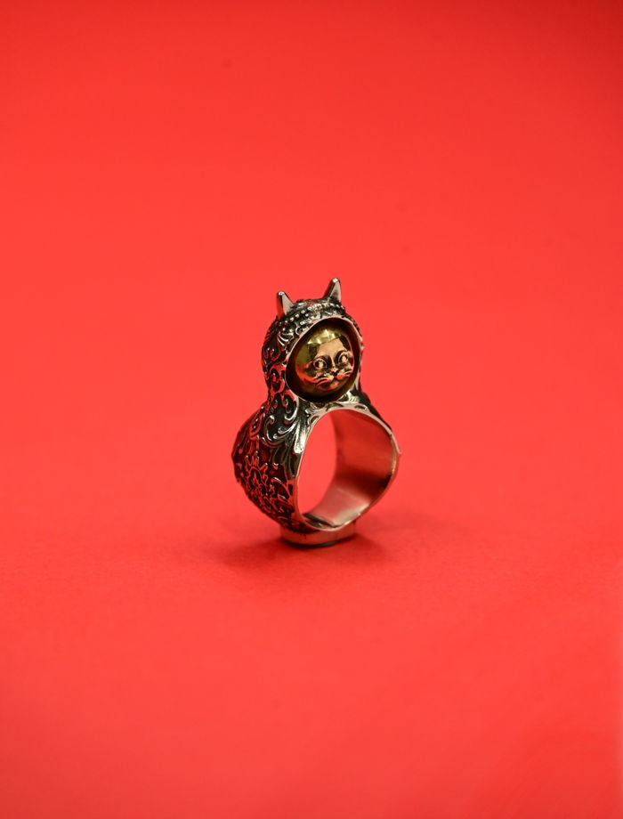 Кольцо "Киса в кичке"