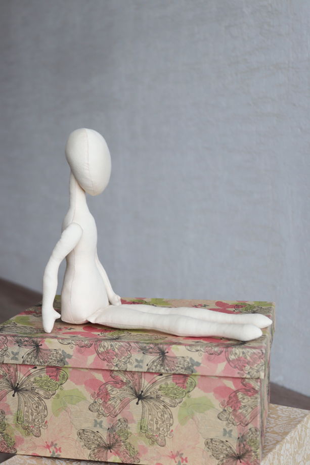 Виктория, 50 см. Заготовка интерьерной куклы из текстиля для хобби, творчества, рукоделия