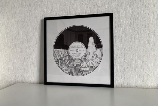 Traffic’ A3 Техногенный пейзаж Черно-белая графика Виниловая пластинка