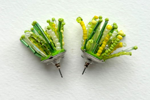 Серьги из бисера «Шишкин»