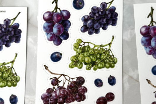Стикерпак "Разноцветный виноград"
