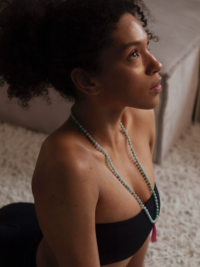 Четки-мала из амазонита 'mala beads'