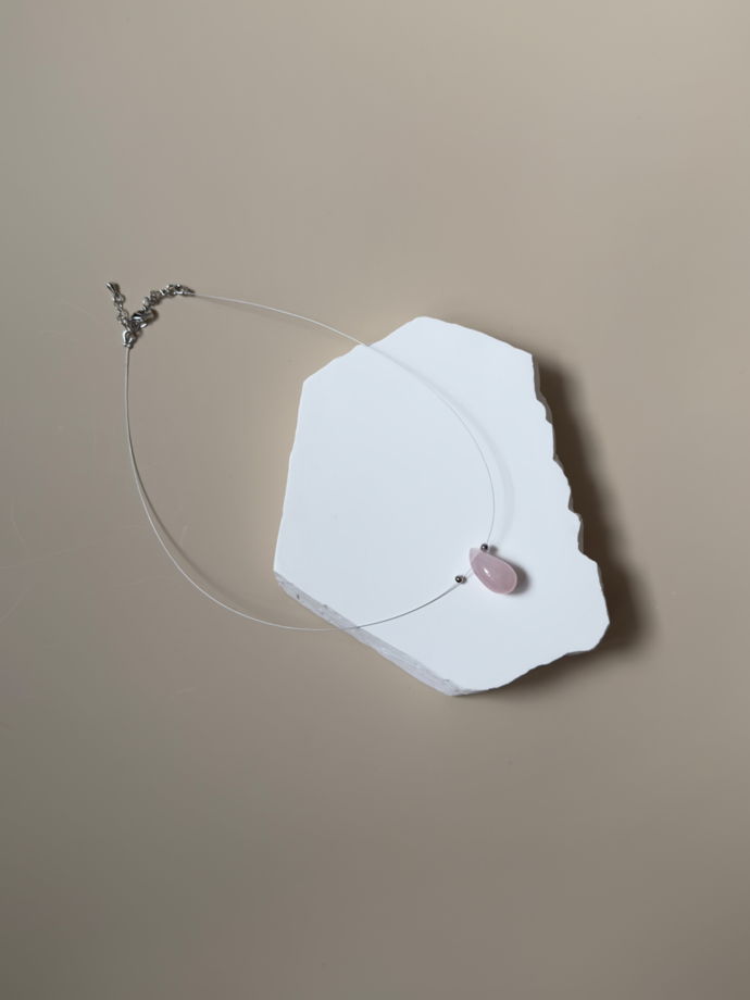 чокер [ pink ] с розовым кварцем