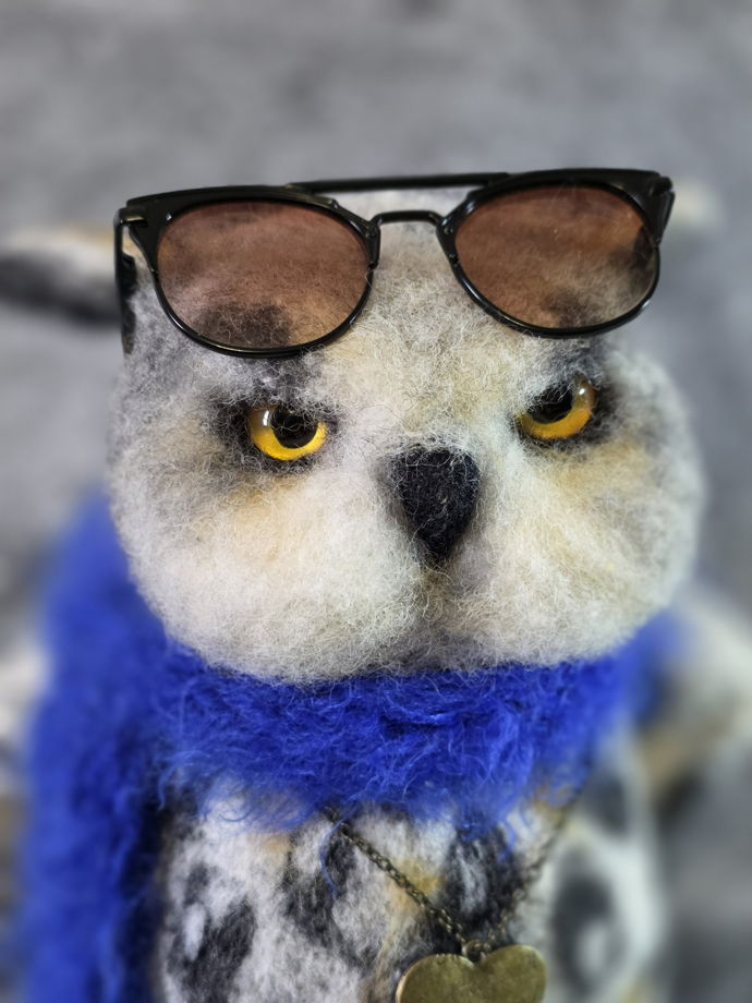 Игрушка из шерсти "Мадам Сова"