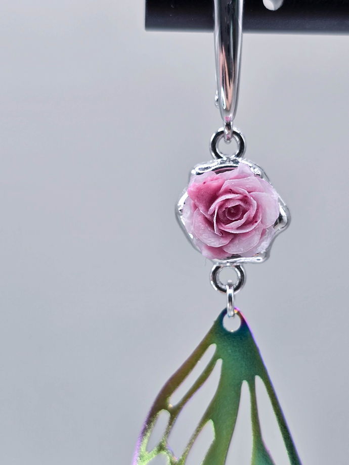 Серьги с английским замком "Танец Фей"