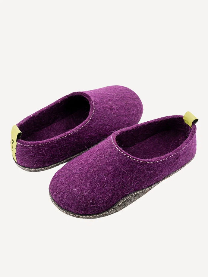 Тапочки "Удобные"женские из натурального войлока (фиолетовый)