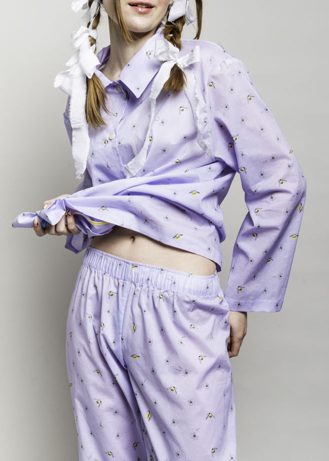 Пижама из хлопка с авторским принтом