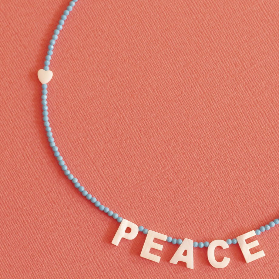 Ожерелье из бирюзы PEACE