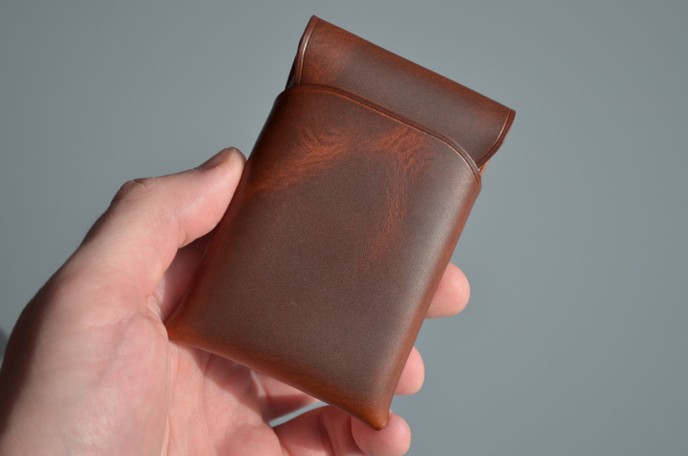 Картхолдер ручной работы из натуральной кожи Wax Cognac