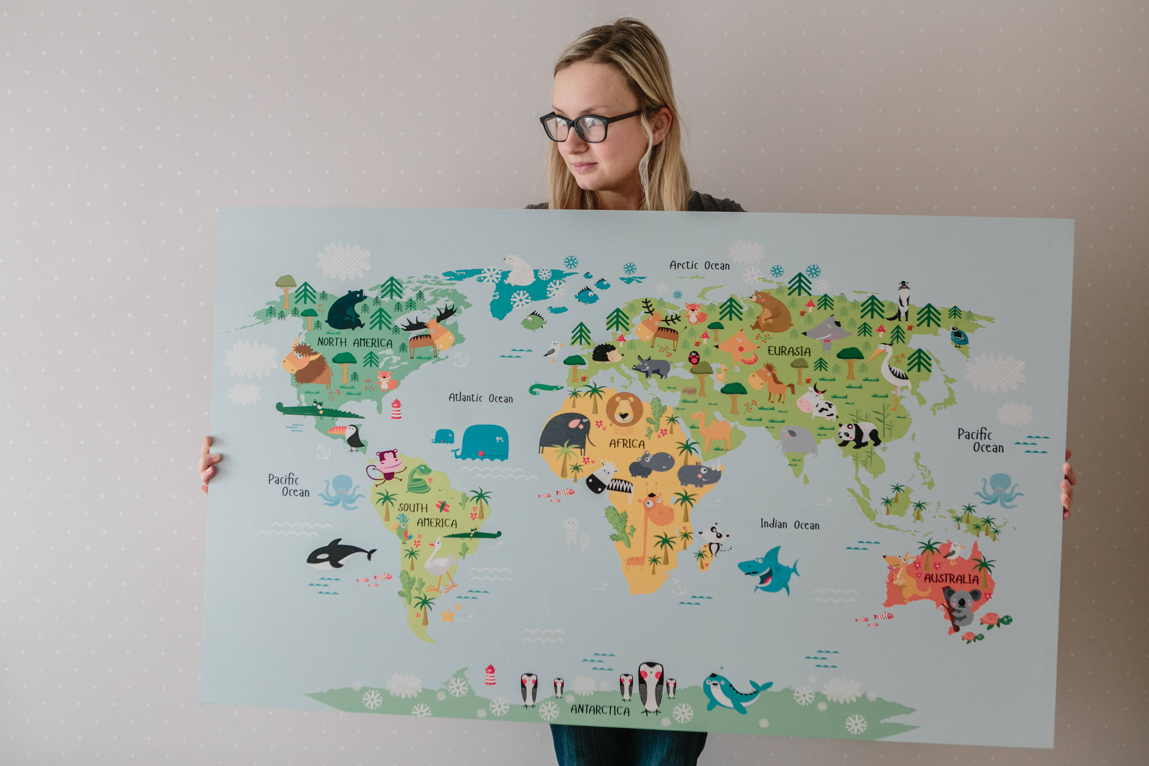 Как делать карту мир. Карта настенная для детей.