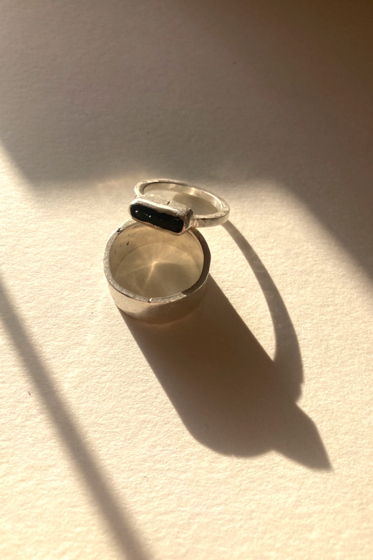 Кольцо с турмалином