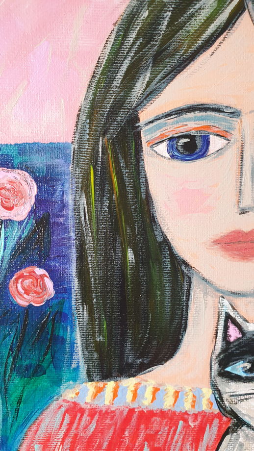 Картина "Под розовым небом" акрил/холст 30×40