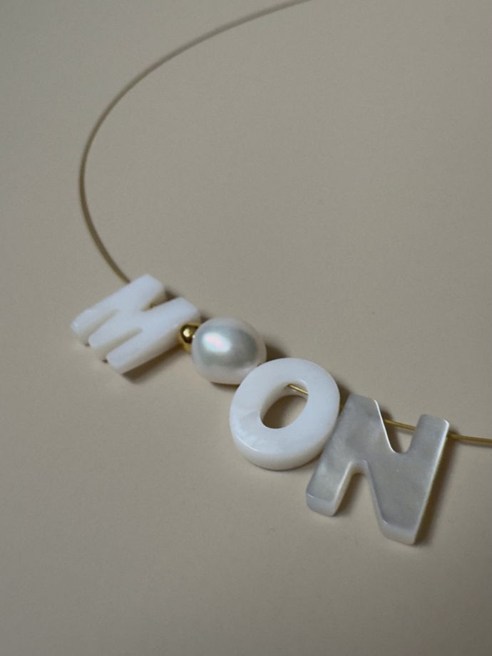 чокер [ MoON ] с барочным жемчугом и перламутром