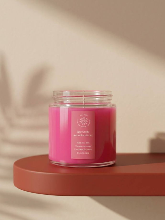 Ароматическая свеча SunnySoul Candle - Цветущий английский сад