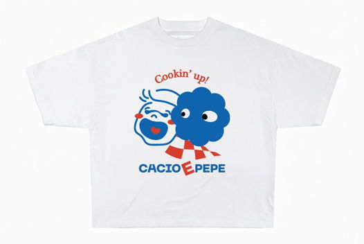 белая футболка CACIO OR PEPE