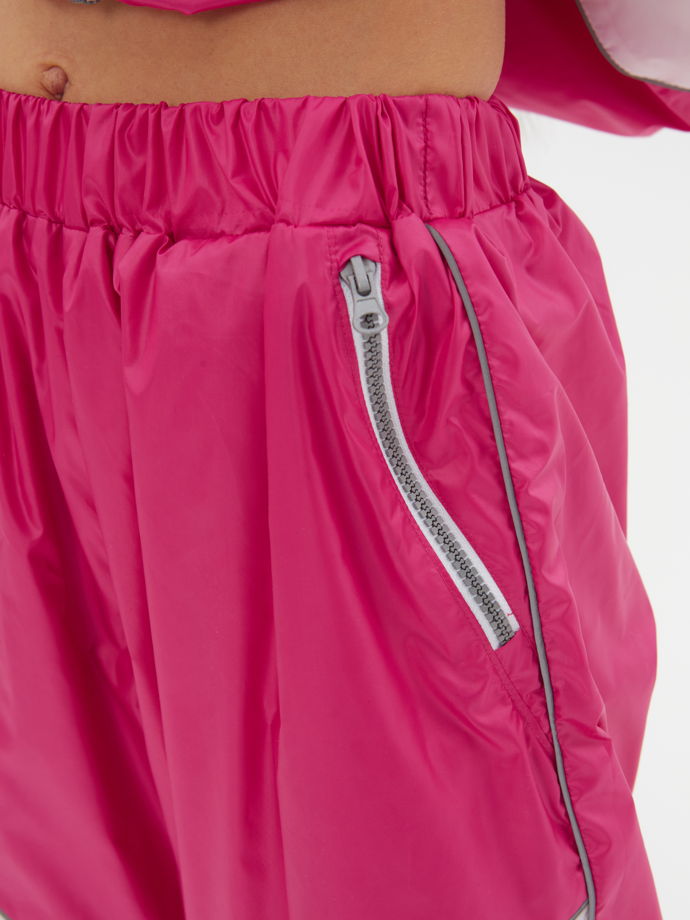 Ярко-розовые спортивные Джоггеры из курточной ткани