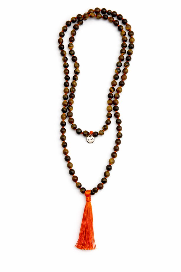 Четки-мала из тигрового глаза ‘mala beads’