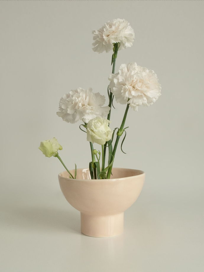 Ваза для кензана керамическая персиковая