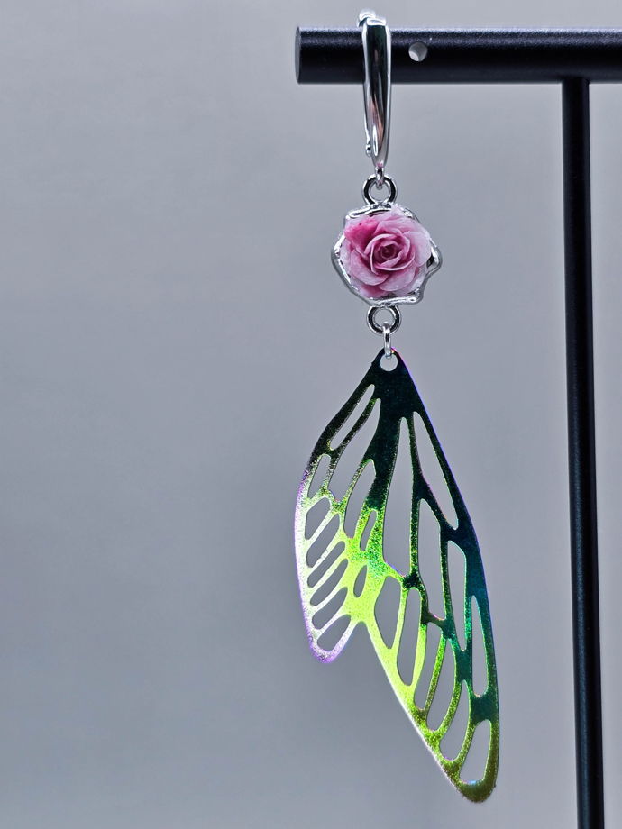 Серьги с английским замком "Танец Фей"