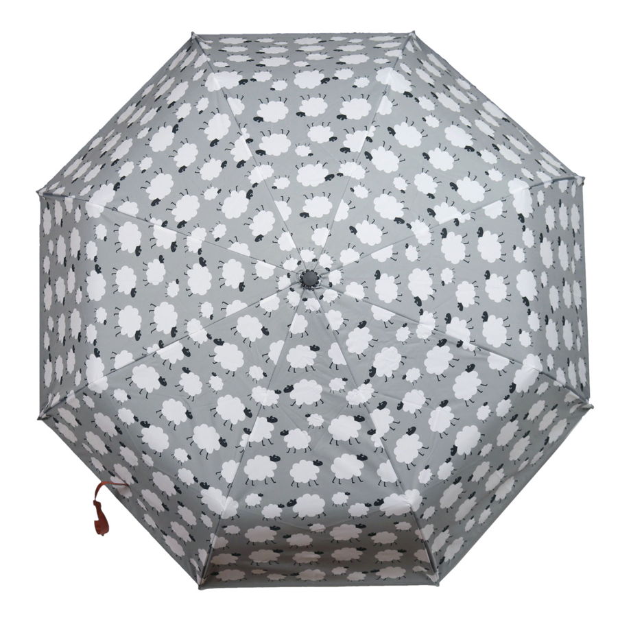 Серый зонтик с овечками