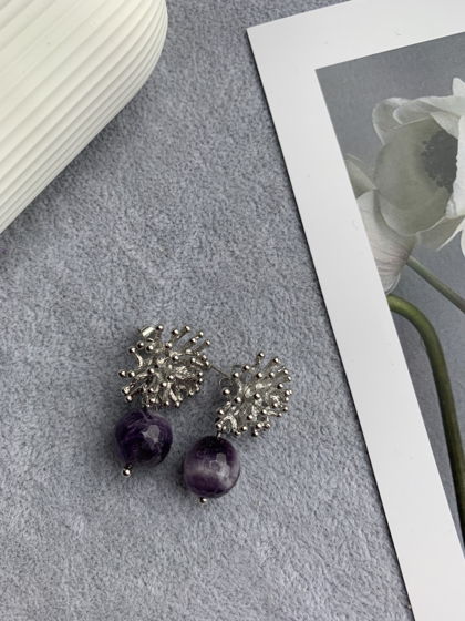 Серьги с аметистом «Фиолетовые сумерки»