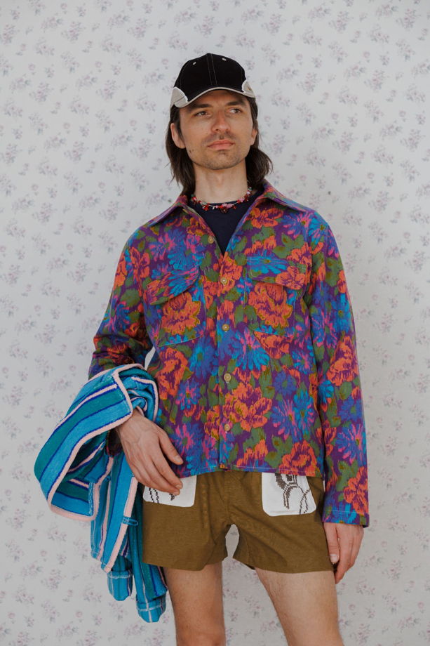 Фланелевая Рубашка с Цветами/Flannel Flowers Long Sleeve Shirt