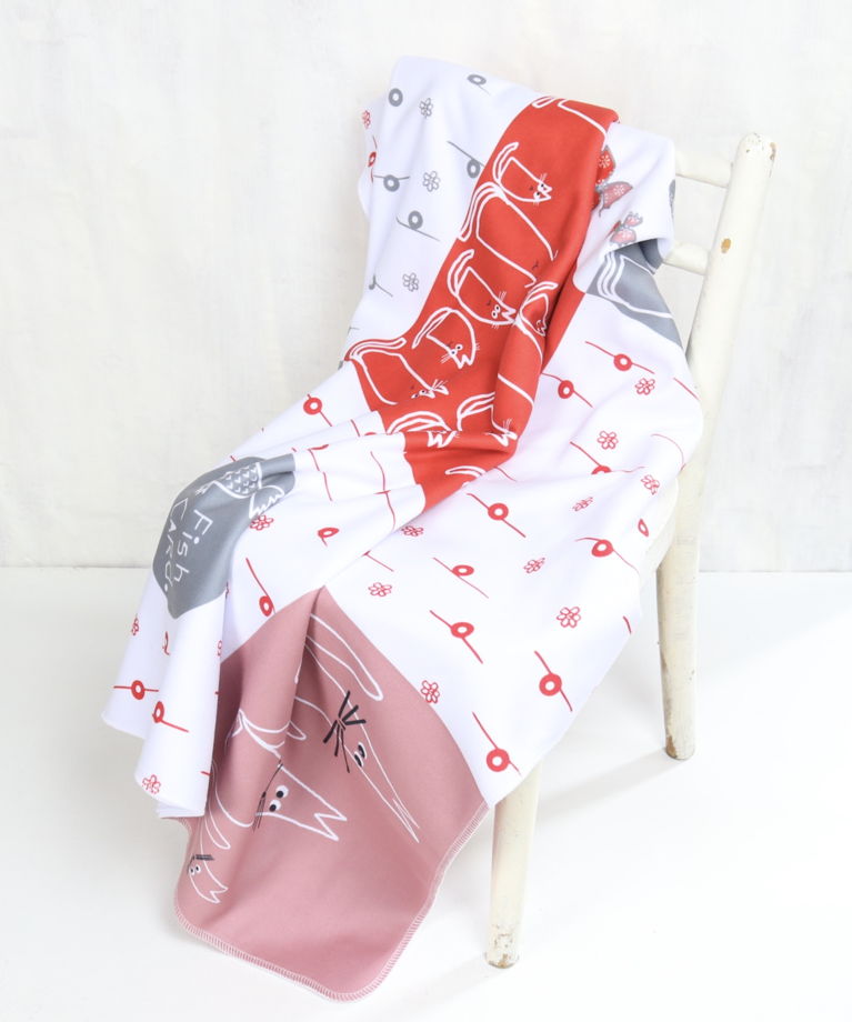 Двусторонний флисовый плед «Цветочный орнамент» 100х150 см