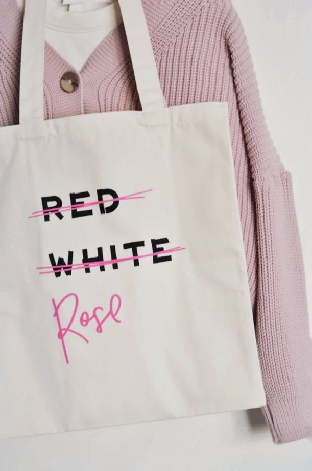 Шоппер с карманом "Red, White, Rose"