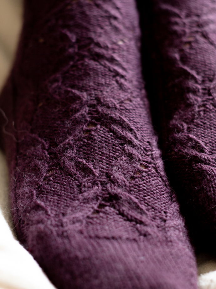 Вязаные женские носки из шерсти мериноса