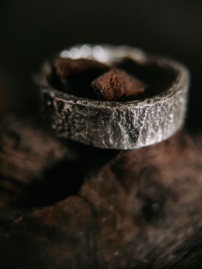 Серебрянное кольцо "Огонь"