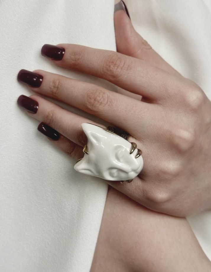 Кольцо "Кошка" в бронзе