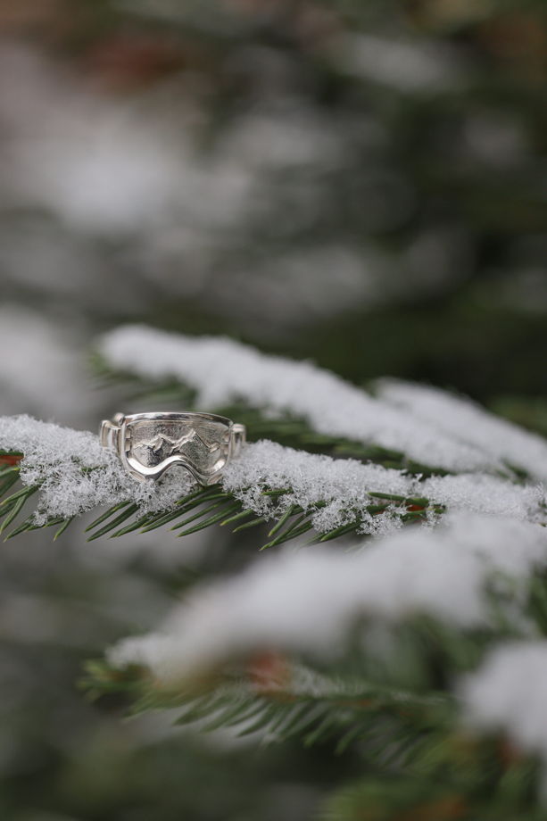 Серебряное кольцо Маска Snow Hugs