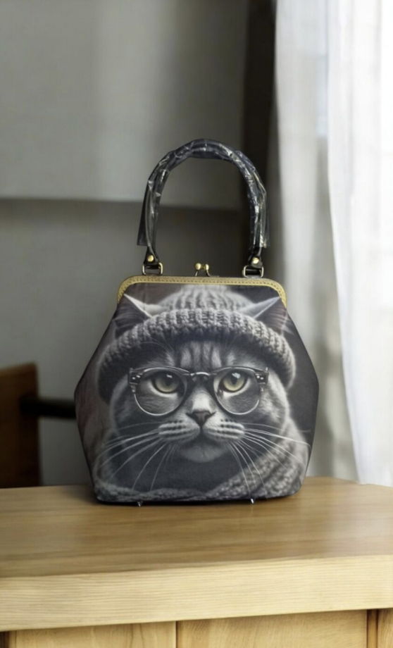 Сумка с фермуаром Кот
