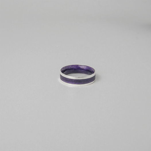 Кольцо широкое CIRCLE фиолетовое