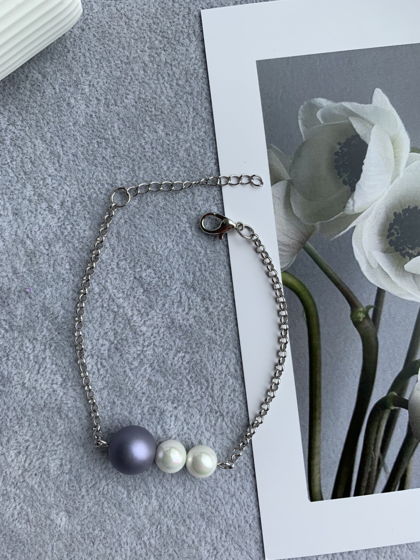 Браслет с жемчугом Майорка «Сирень»