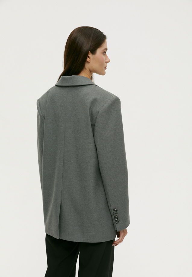 Пиджак oversize серого цвета