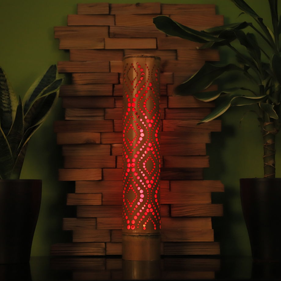 Светильник из бамбука ЗМЕЯ 43,5 см