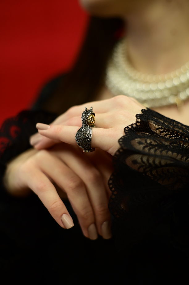 Кольцо "Киса в кичке"