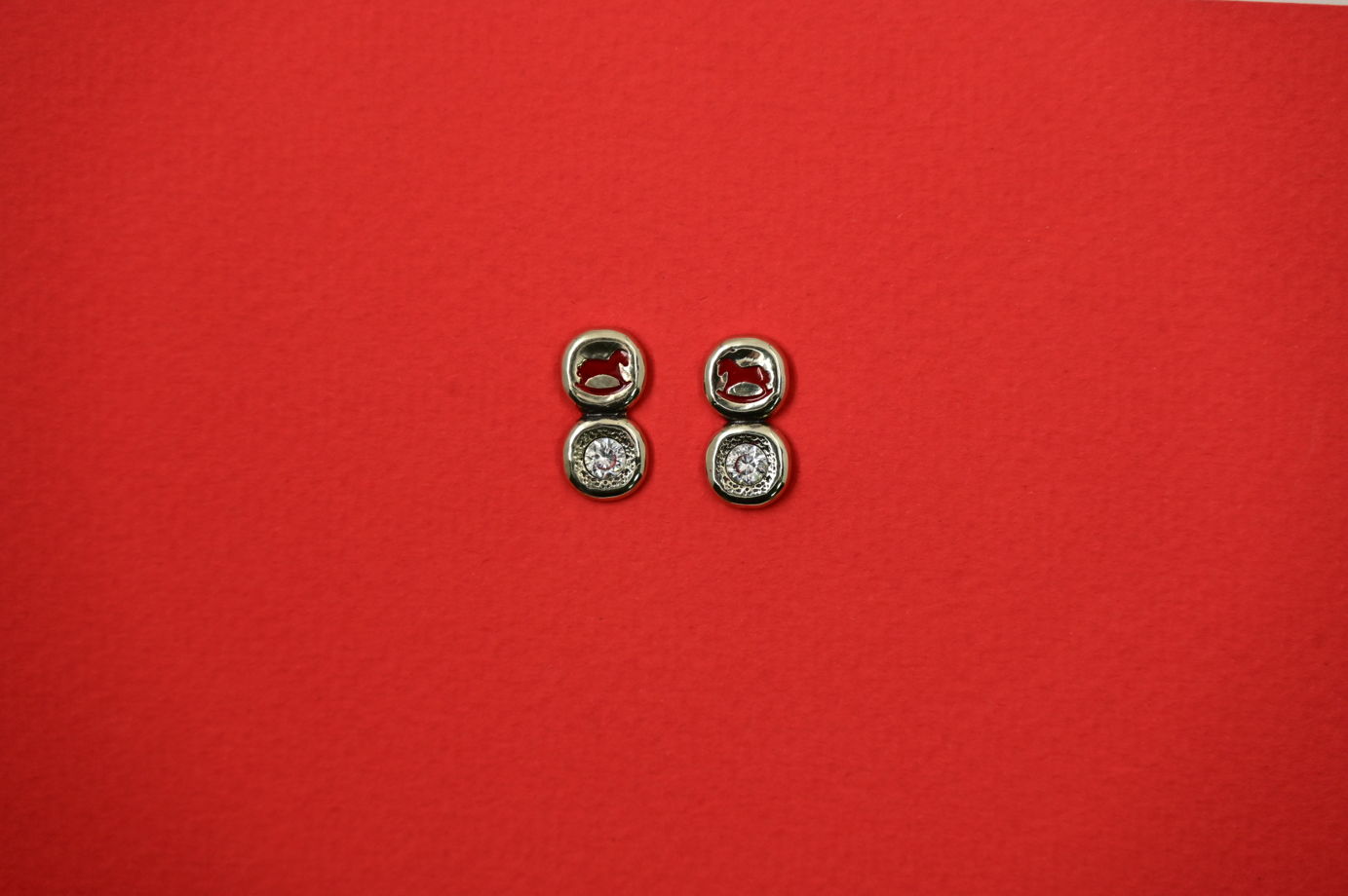 Серьги "Пастила" в мельхиоре