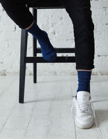 Носки хлопковые базовые синие